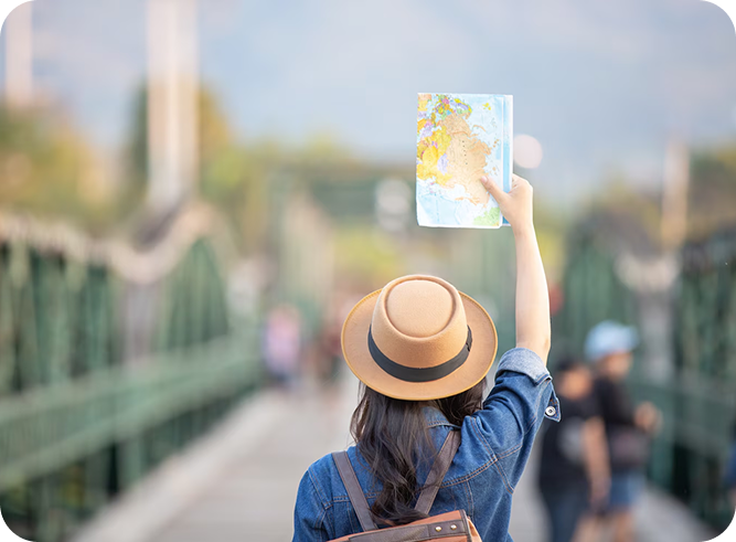 Traveler with Map