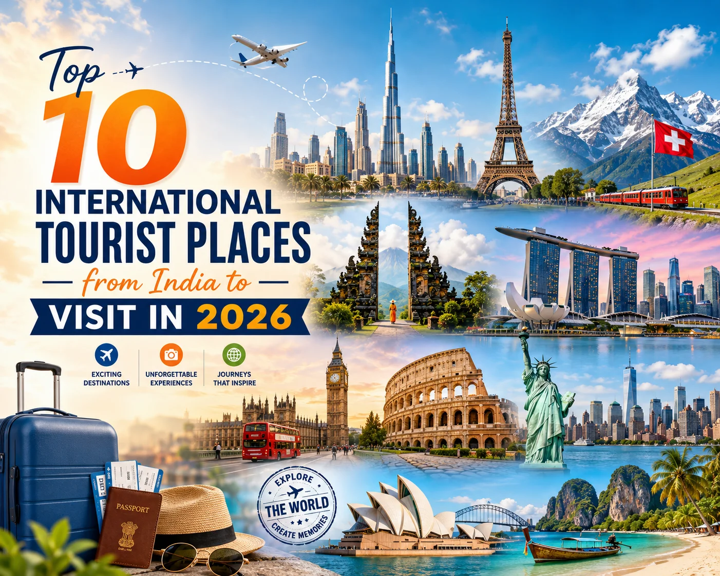 Top 10 International Tourist Places from India to Visit