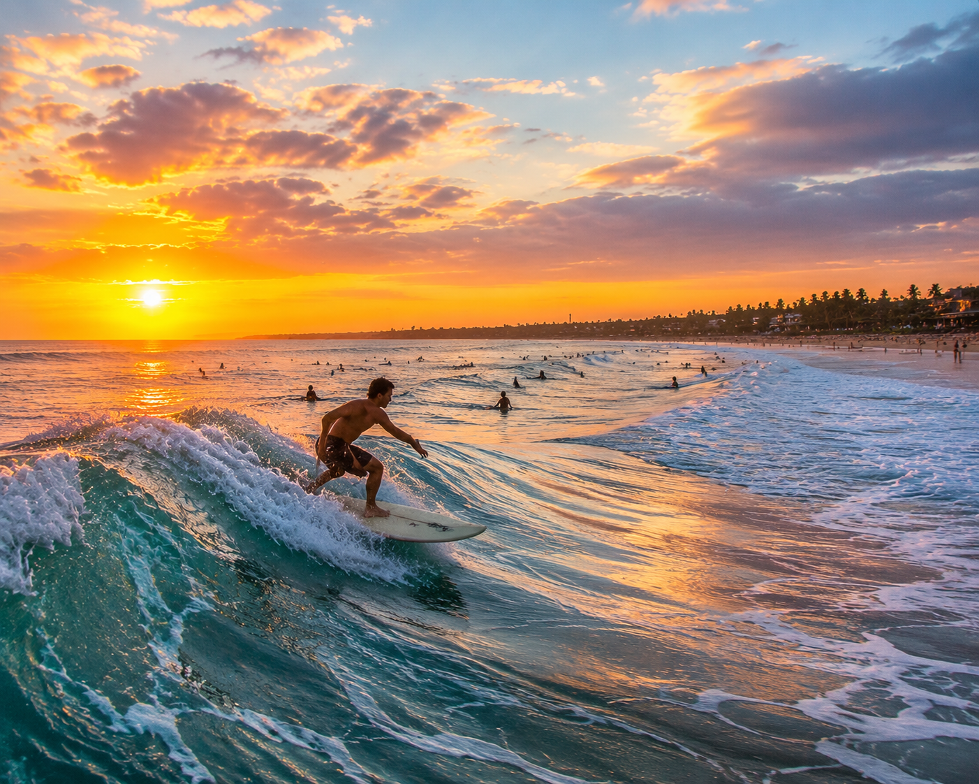 Surfing at Kuta Beach